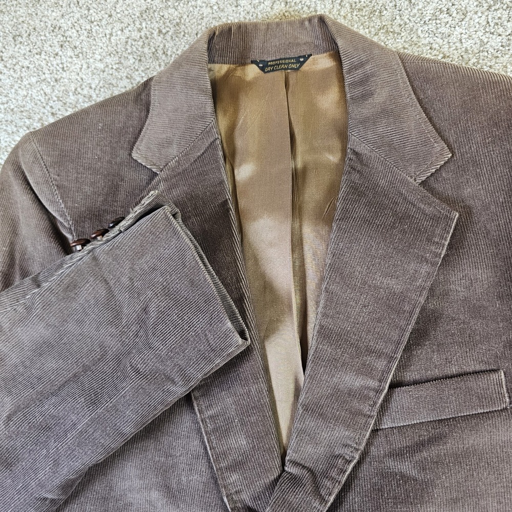 Levi's Menswear Vintage Brown Corduroy Blazer Sport Coat Suede Elbow Patches 38R
